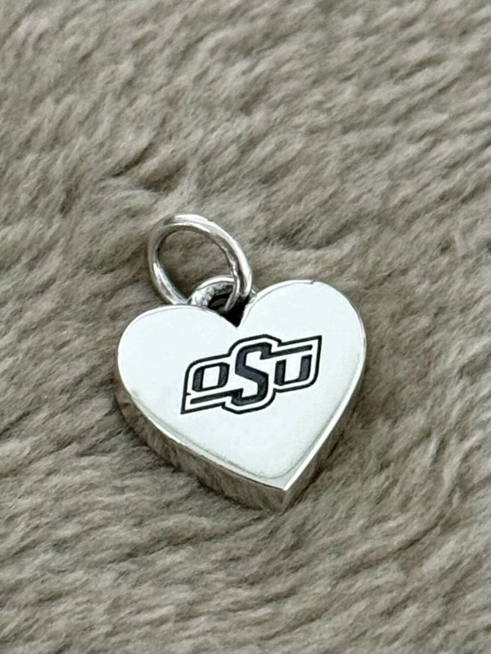 Oklahoma State University Small Heart Charm